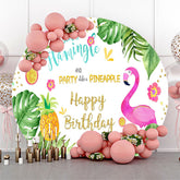 Ananas Flamingo Monster Kreis Geburtstag Hintergrund